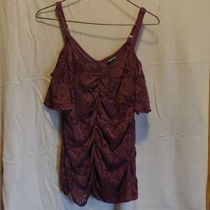 Torrid Lace Cold Shoulder Top
